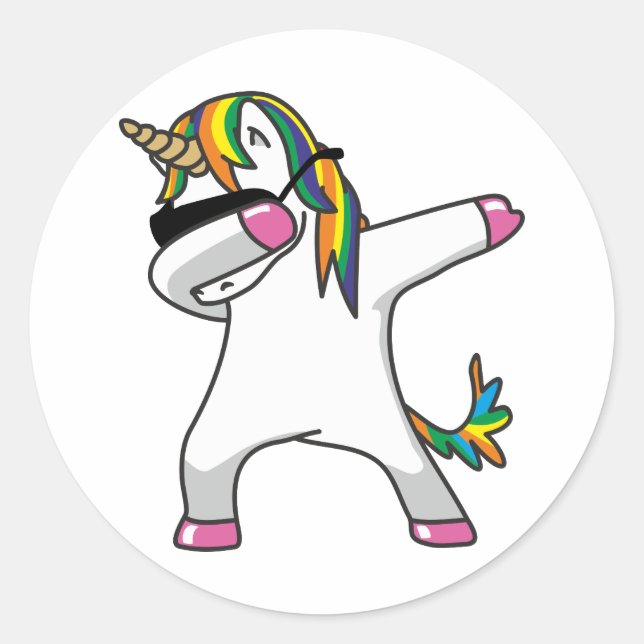 Dabbing Unicorn Stickers (Front)