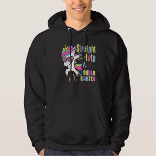 Dabbing Unicorn Straight Into Kindergarten First D Hoodie