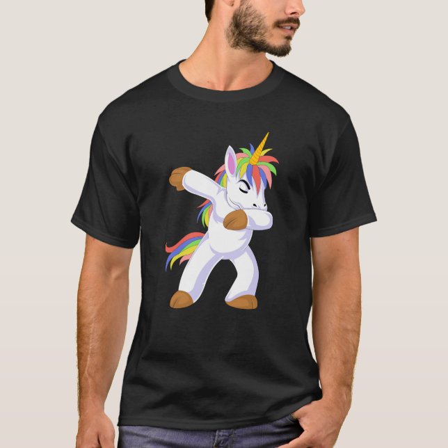 dabbing unicorn T-Shirt (Front)