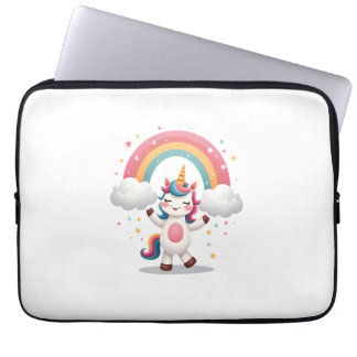 Dabbing Unicorn T Shirt - Funny Dab Dance Rainbow  Laptop Sleeve