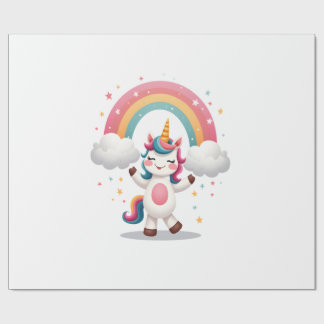 Dabbing Unicorn T Shirt - Funny Dab Dance Rainbow  Wrapping Paper