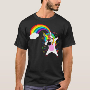 Dabbing Unicorn Tee Unicorn Mask Rainbow Squad Par