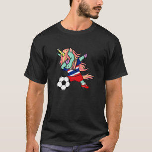 Dabbing Unicorn Thailand Soccer Fans Jersey Thai F T-Shirt