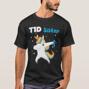 Dabbing Unicorn to support sister Type 1 Diabetes  T-Shirt