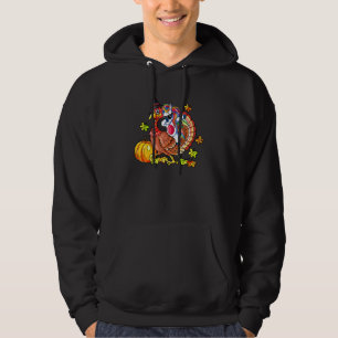 Dabbing Unicorn Turkey Riding Thanksgiving Unicorn Hoodie