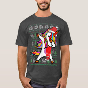 Dabbing Unicorn Ugly Christmas Sweater Party Costu