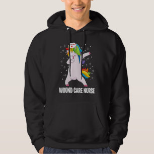 Dabbing Unicorn  Wound Care Nurse Wound Ostomy Nur Hoodie