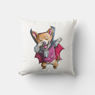 Dabbing Vampire Corgi Cute Halloween Corgi Funny Cushion