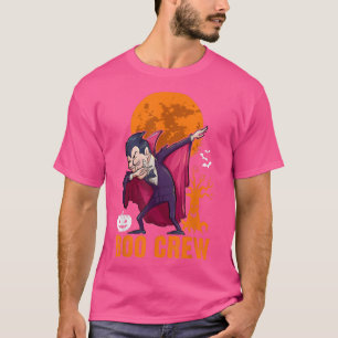 Dabbing Vampire, Halloween, Orange Moon, Boo Crew T-Shirt