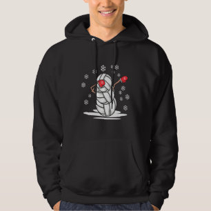 Dabbing Volleyball Snowman Funny Cute Girl Christm Hoodie