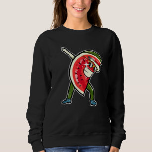 Dabbing Watermelon Dab Dancing Watermelons Sweatshirt