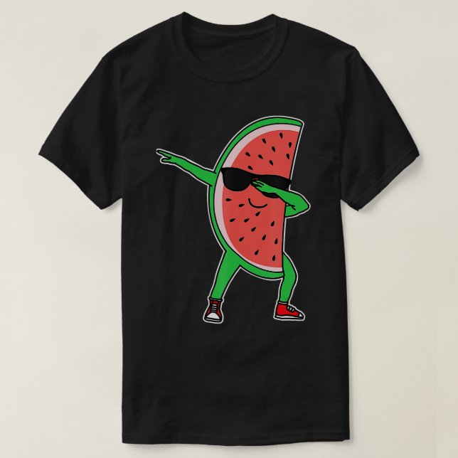 Dabbing Watermelon Kawaii Dab Summer Fruit Melon L T-Shirt (Design Front)