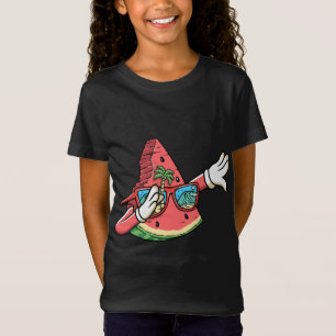 Dabbing Watermelon Kawaii Dab Summer Fruit Melon L T-Shirt