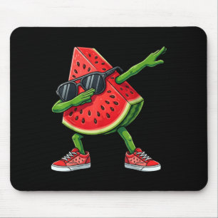 Dabbing Watermelon Kawaii Summer Tropical Fruit Mouse Pad