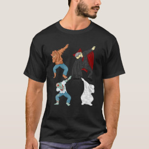 Dabbing Werewolf Zombie Vampire Ghost Halloween Co T-Shirt