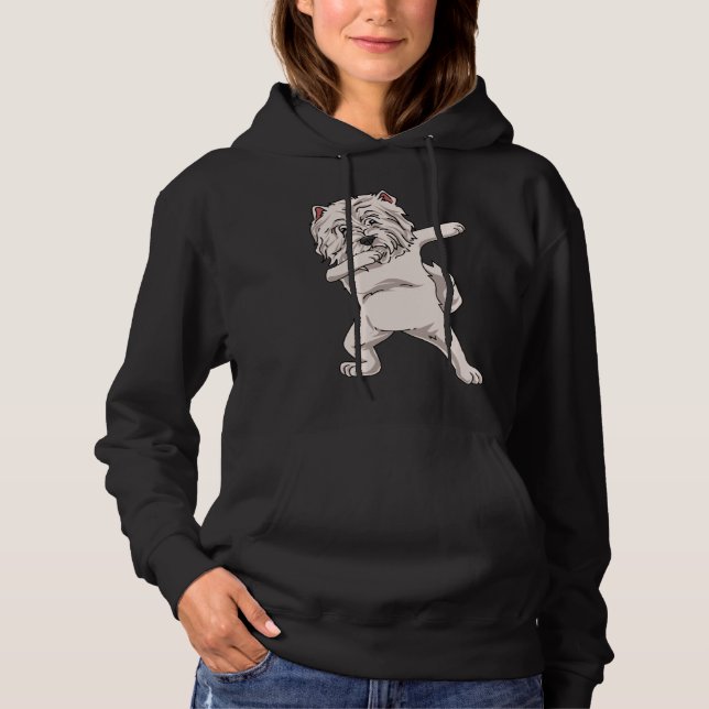 Dabbing West Highland White Terrier Hoodie (Front)