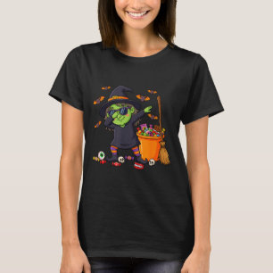 Dabbing witch kids girls toddler funny halloween  T-Shirt