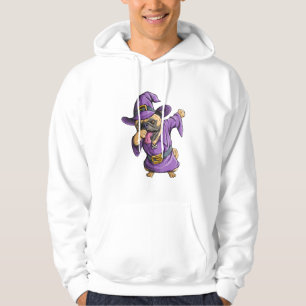 Dabbing Witch Pug Cute Halloween Pugs Funny Dab Hoodie