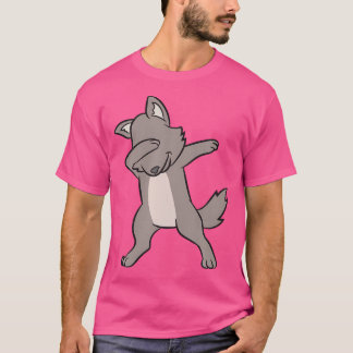 Dabbing Wolf Funny Wolf Lover Cute Wolves T-Shirt