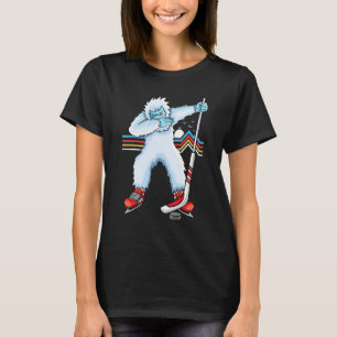Dabbing yeti Ice Hockey yeti Kids Boys ice Hockey T-Shirt
