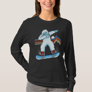 Dabbing Yeti Vintage Snowboarding  Retro Snowboard T-Shirt