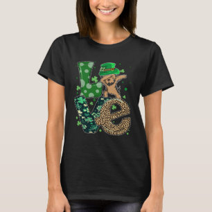 Dabbing Yorkie Dog LOVE Shamrock  St Patrick s Day T-Shirt