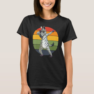 Dabbing Zebra Retro African Safari Zoo Animal T-Shirt
