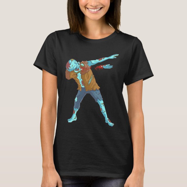 Dabbing Zombie  Halloween Boys Kids Dab Cute Zombi T-Shirt (Front)