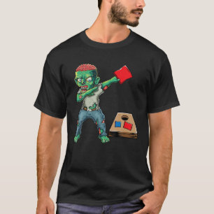 Dabbing Zombie Halloween Cornhole Trick Or Treat C T-Shirt