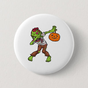 Dabbing Zombie Halloween Dab Funny Gift design 6 Cm Round Badge