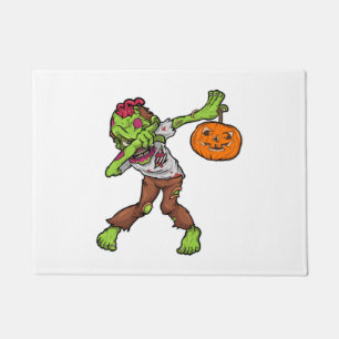 Dabbing Zombie Halloween Dab Funny Gift design Doormat