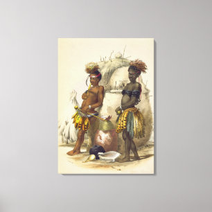 Dabiyaki and Upapazi, Zulu Boys in Dancing Dress, Canvas Print