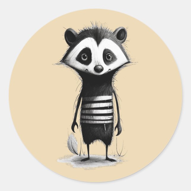 Dachs badger classic round sticker (Front)