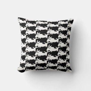 DachsBullTerrier Chequered Pattern Cushion