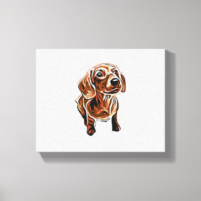 Dachshund 1 canvas print (Front)