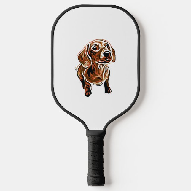 Dachshund 1 pickleball paddle (Front)
