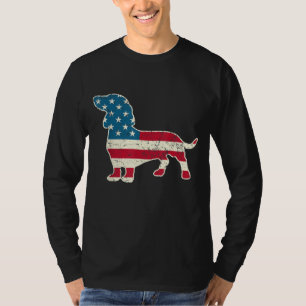 Dachshund 4th of July Dog Lover Gift Men Women Ame T-Shirt
