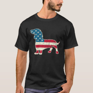 Dachshund 4Th Of July Dog Lover Men Women USA Amer T-Shirt