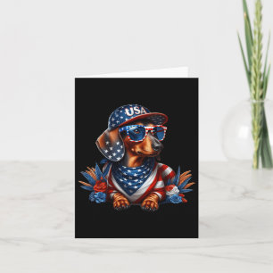 Dachshund 4th Of July Patriotic Dog Dachshund Four Card