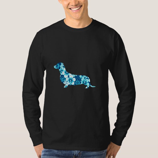 Dachshund Aloha Hawaiian Dog T-Shirt (Front)