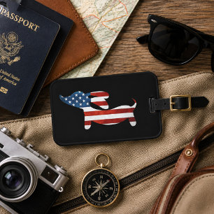 Dachshund American Wiener Luggage Bag Tag