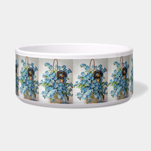 Dachshund and Forget-Me-Nots