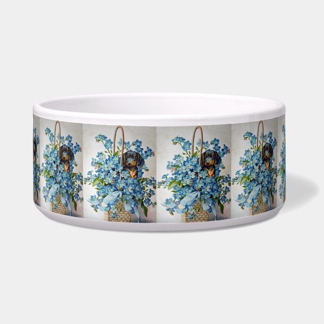Dachshund and Forget-Me-Nots (Front)