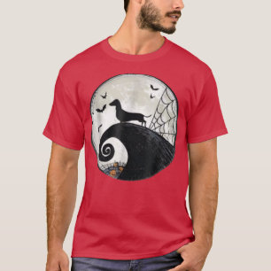 Dachshund And Moon Halloween For Dachshund Lovers T-Shirt