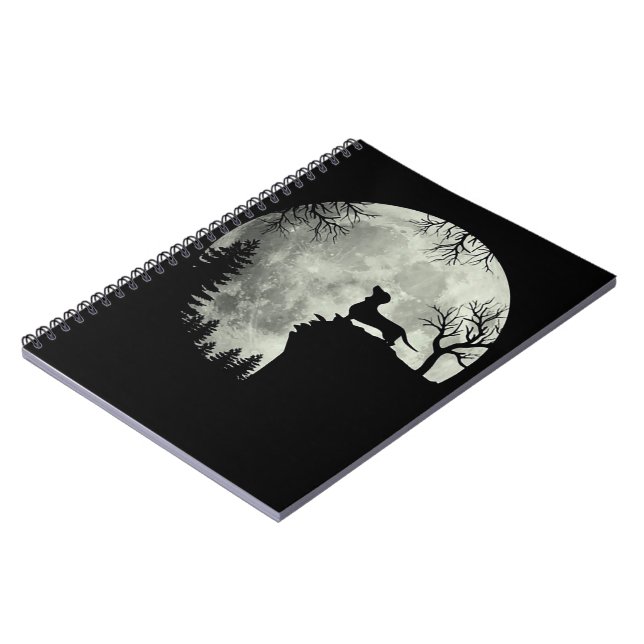 Dachshund And Moon Halloween Notebook (Left Side)