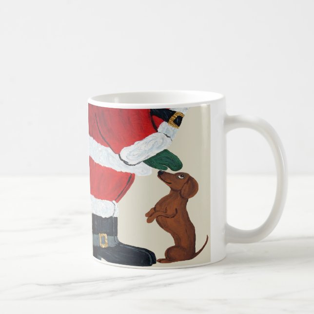 Dachshund And Santa Coffee Mug (Right)