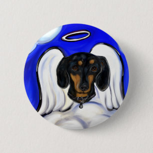 Dachshund Angel 6 Cm Round Badge