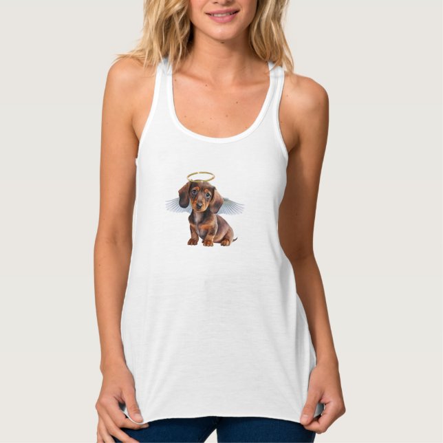 Dachshund Angel Puppy Singlet (Front)