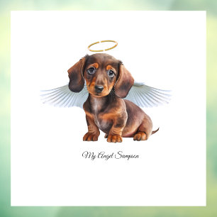 Dachshund Angel Puppy Window Decal