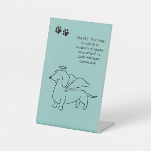 Dachshund Angel Remembrance Desk Sign
